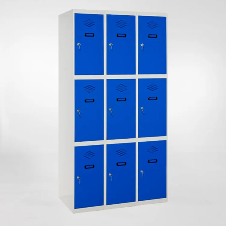 Taquilla metálica casillero de 9 puertas y 3 alturas 180x50x25cm