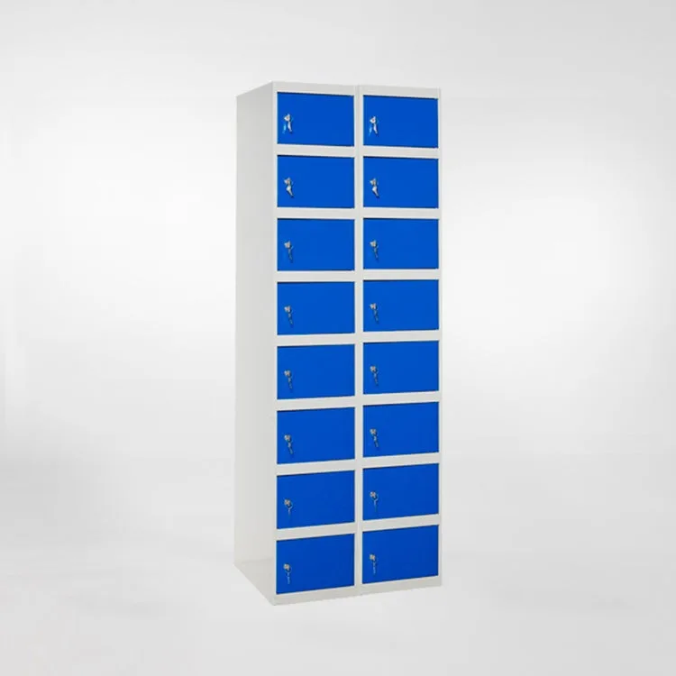 Taquilla metálica casillero de 16 puertas y 8 alturas 180x50x30cm