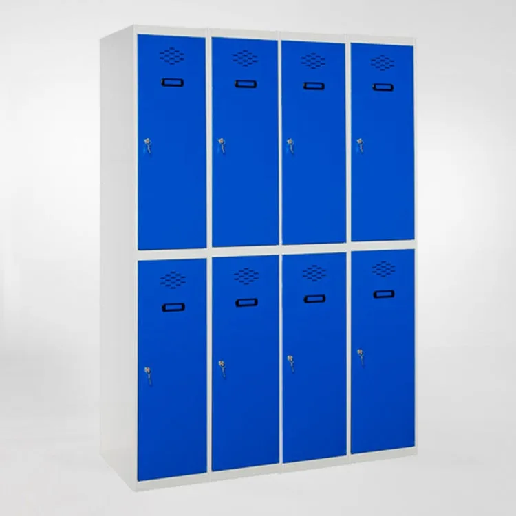 Taquilla metálica casillero de 8 puertas y 2 alturas 180x50x25cm