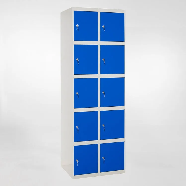 Taquilla metálica casillero de 10 puertas y 5 alturas 180x50x25cm