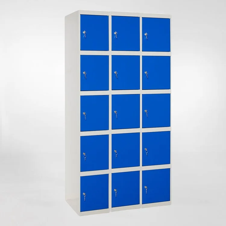 Taquilla metálica casillero de 15 puertas y 5 alturas 180x50x25cm