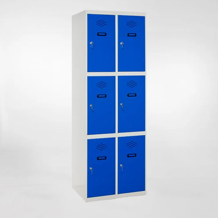 Taquilla metálica casillero de 6 puertas y 3 alturas 180x50x30cm