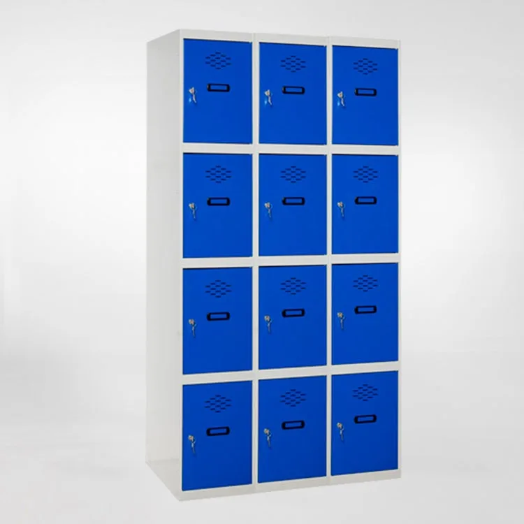 Taquilla metálica casillero de 12 puertas y 4 alturas 180x50x30cm