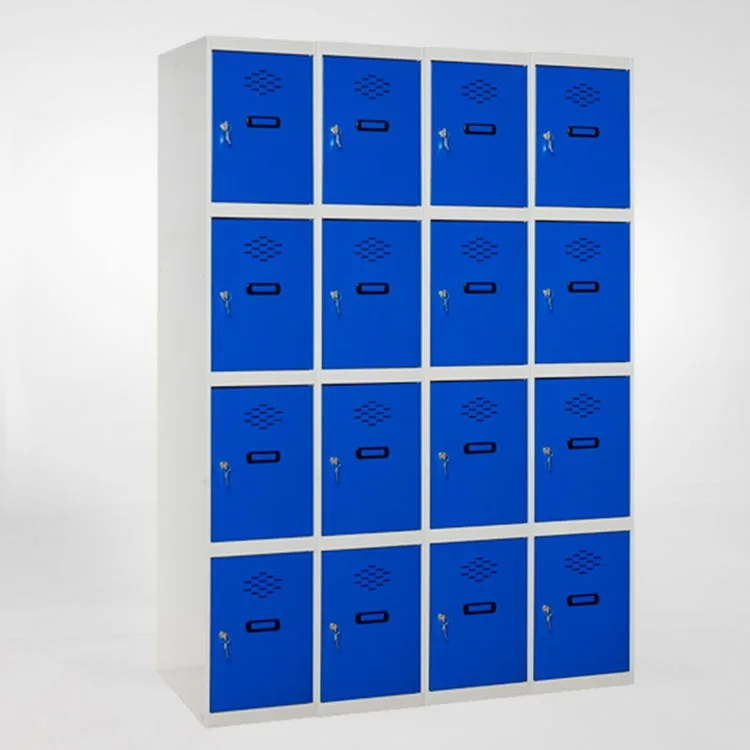 Taquilla metálica casillero de 16 puertas y 4 alturas 180x50x25cm