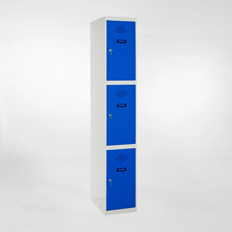 Taquilla metálica casillero de 3 puertas y 3 alturas 180x50x40cm