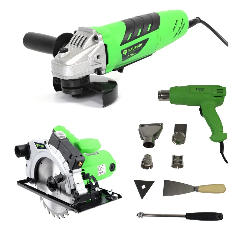 Sierra circular + amoladora + decapador