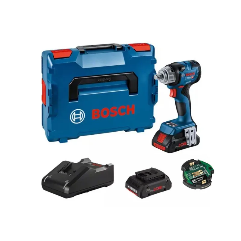 Bosch professional atornillador de impacto a batería gds 18v-330 hc professional, 18 voltios azul/negro, 2 baterías de iones de