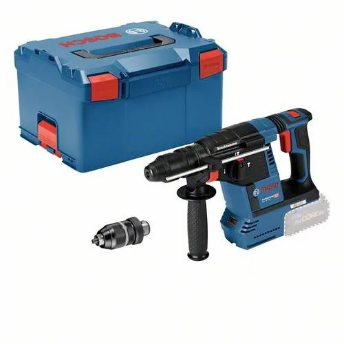 Taladro percutor a batería bosch professional gbh 18v-26 f professional solo, 18 voltios azul/negro, sin batería ni cargador, en
