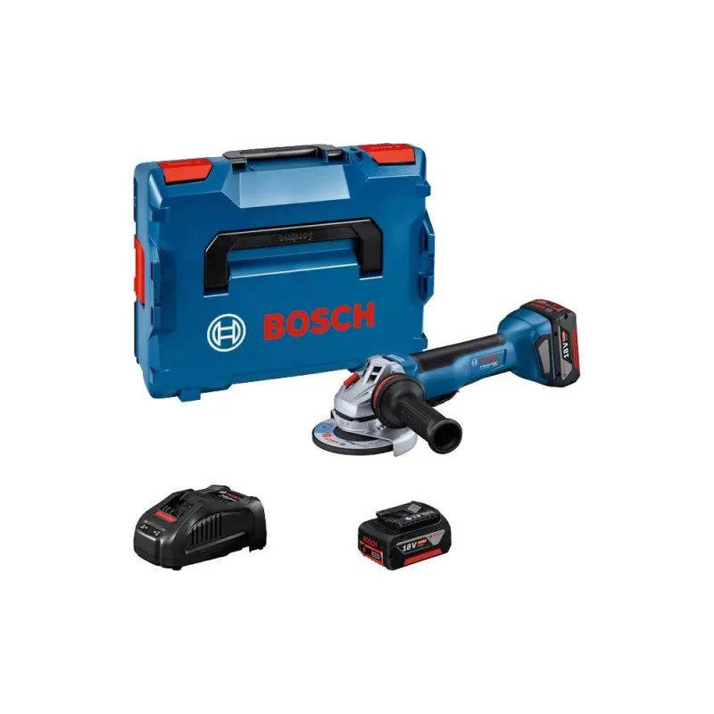 Amoladora angular bosch professional gws 18v-10 p ø 125 mm 2 baterías 5,0 ah, + l-boxx