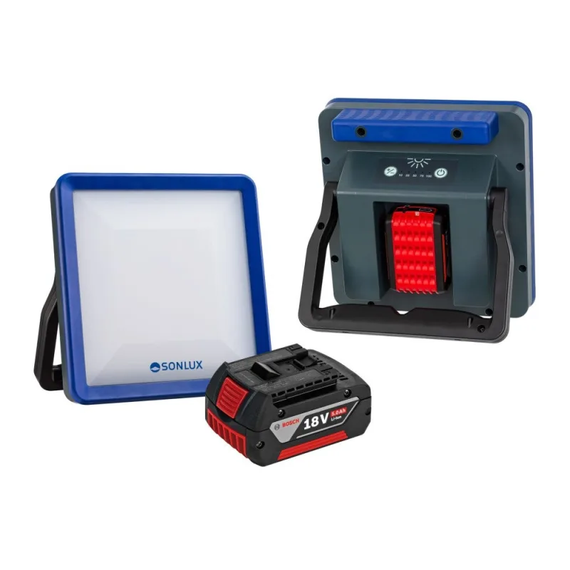 Luz de trabajo led alimentada por batería de 4000 lm: 3 años de garantía y reparable