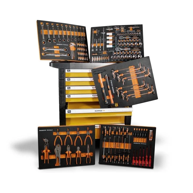 Lz02 carro de 173 herramientas kompak