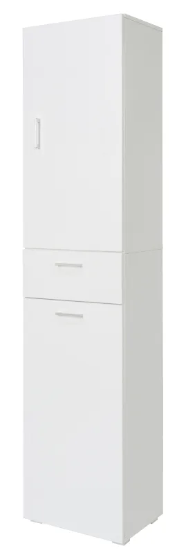 King home armario 1frente + 1cajón c/cajonera 45x32x195h cm blanco