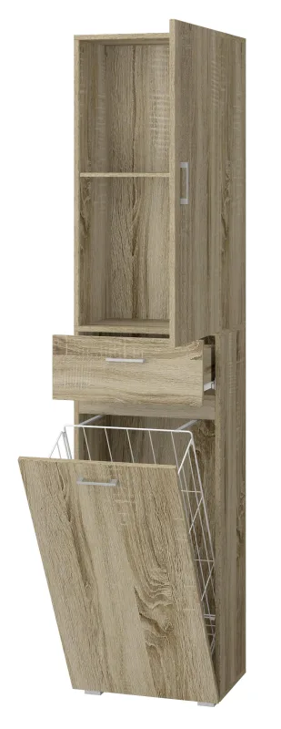 Gabinete king home 1cajón + 1cajón c/cajonera 45x32x195h cm roble