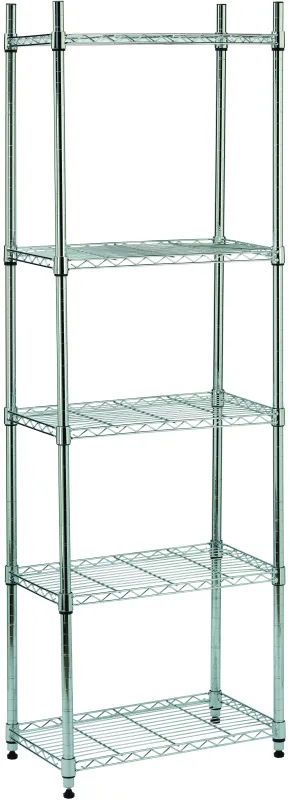 King home estantería cromada 5 estantes 60x35x180 cm