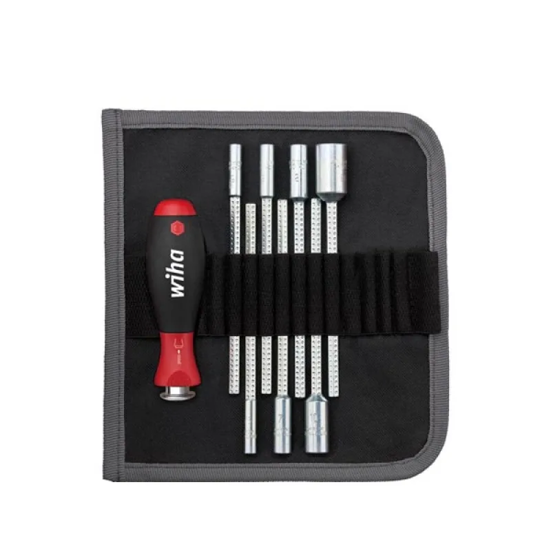 Wiha jeu de tournevis avec lames interchangeables system 6 tournevis à douille six pans 8 pcs (27712)