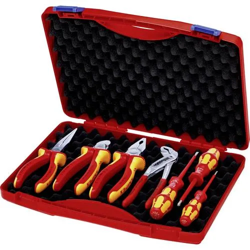 Knipex 00 21 15 coffret d'outils « red » électro set 2 7 outils