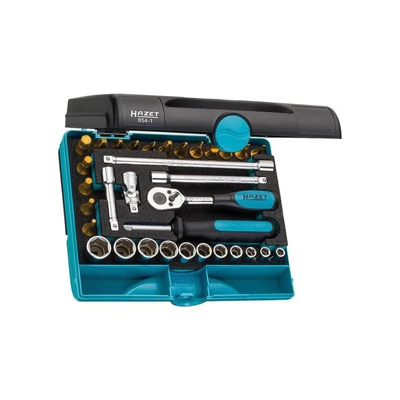 Hazet jeu de clés à douilles 854-1 ∙ carré creux 1/4 pouce (6,3 mm) ∙