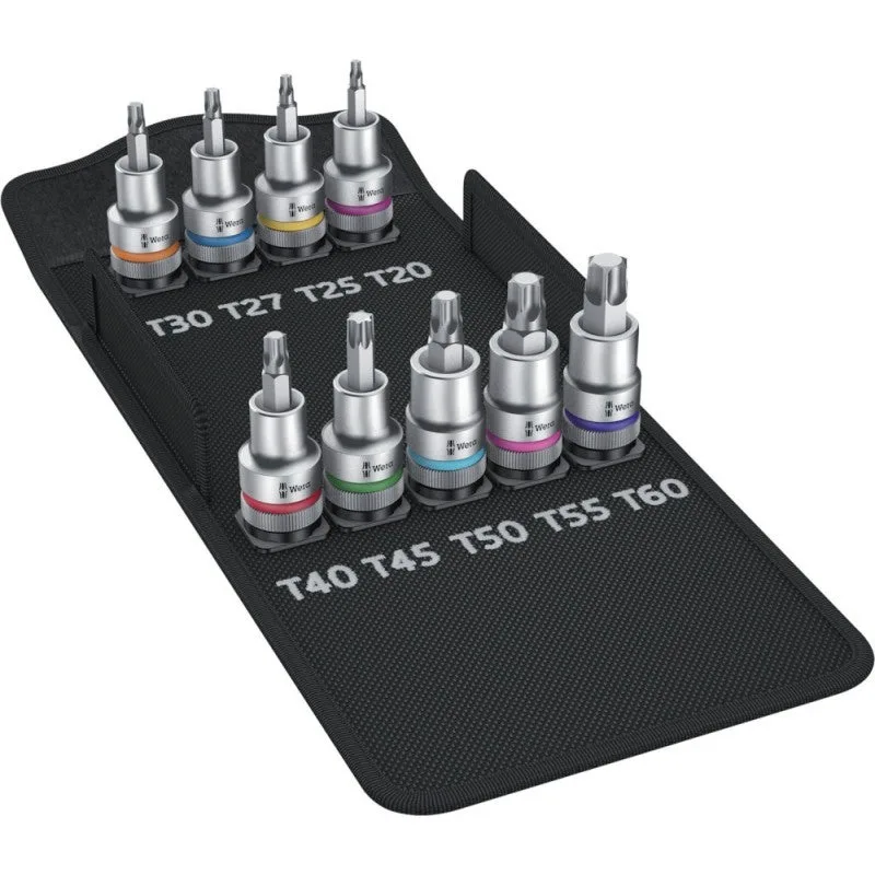 8767 c torx® hf 1 cyclop bitnuss set torx®. con función de sujeción. de 9 partes