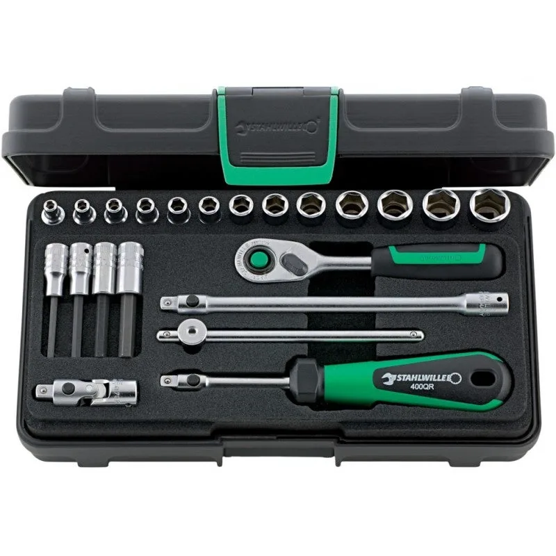 Conjunto de llaves de zócalo 40/44/17 / 5qr 1/4 cuadrado