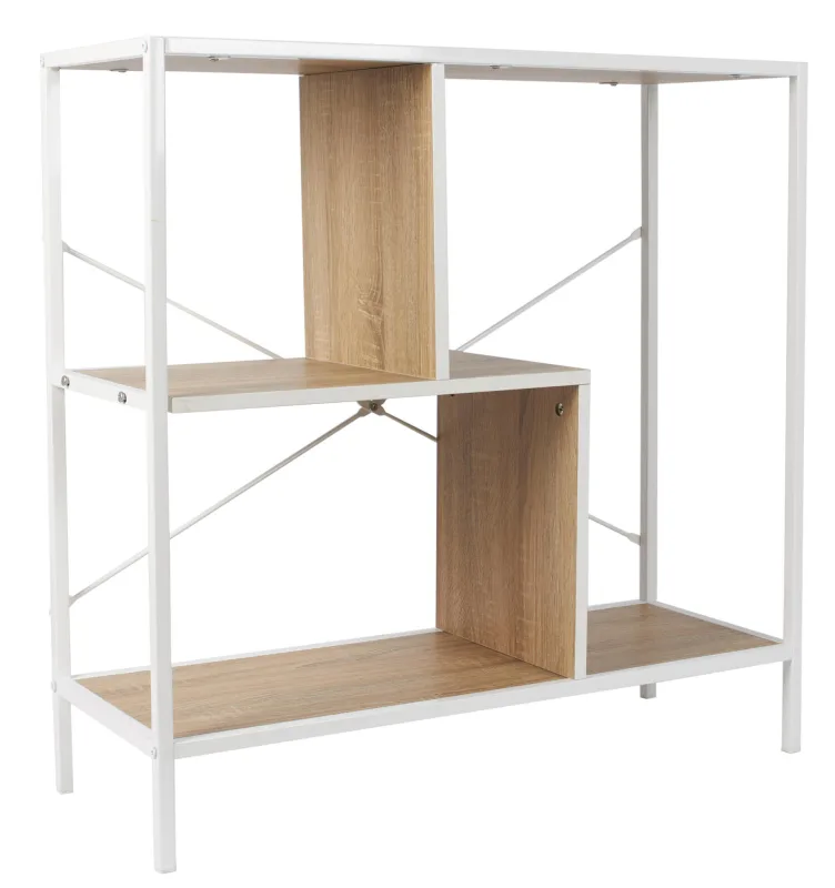 Estantería edison cmp roble/blanco 80x30x79cm