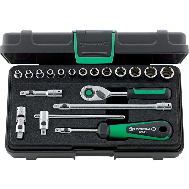 Conjunto de llaves de socket 40/13 / 6qr 1/4 cuadrado