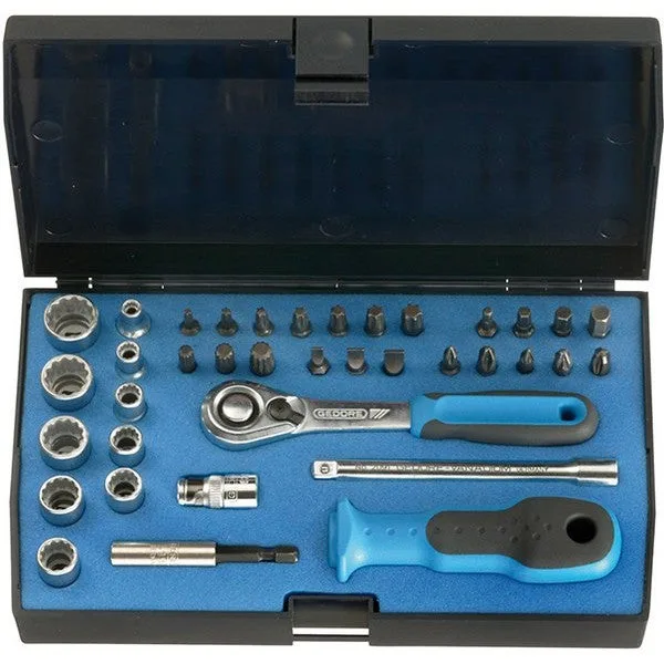 Gedore jeu de clés à douille d 20 kau-20 37 pièces 1/4 po. ouverture