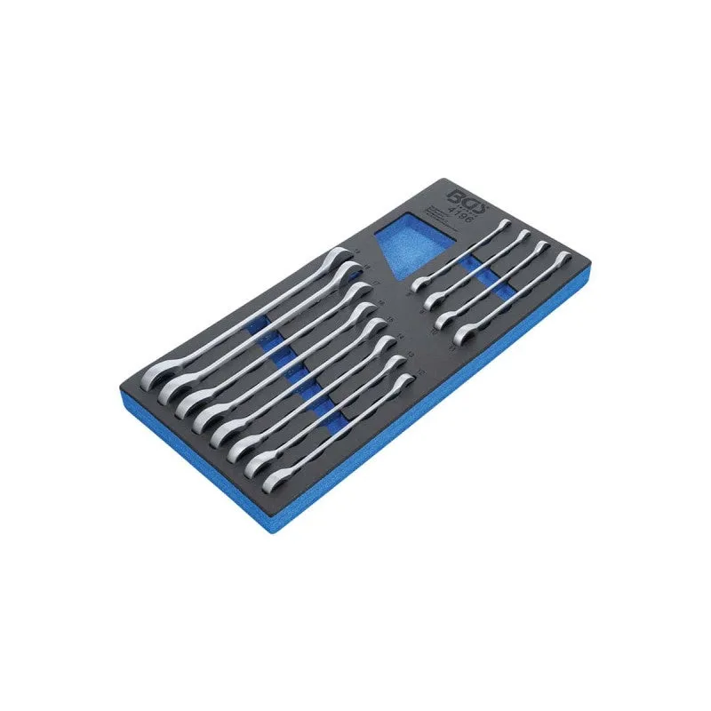 Bandeja para carro 1/3: juego de llaves combinadas con carraca | 8 - 19 mm | 12 piezas