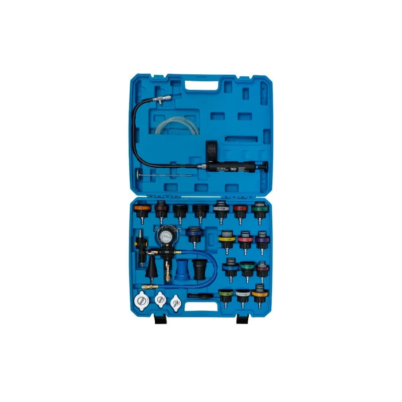 Test de presión del radiador incl. sistema de llenado | 28 piezas