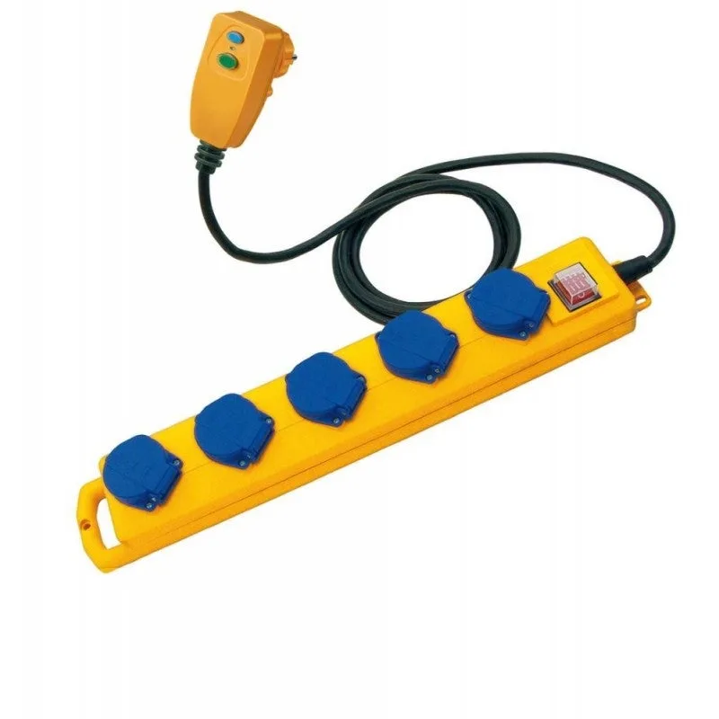 Super solid sl 544 d fi ip54 socket distributor 5x 5m h07rn-f 3g1.5