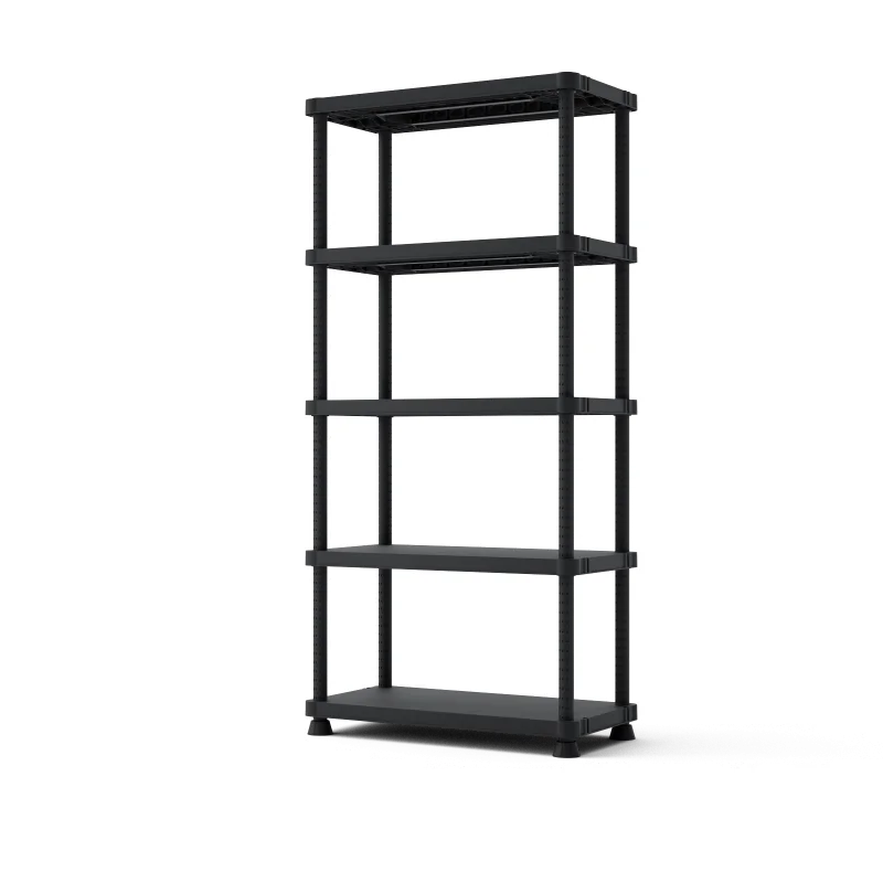Estantería de resina negro spaceo de 187.5x90x45cm y 250kg máx. de carga