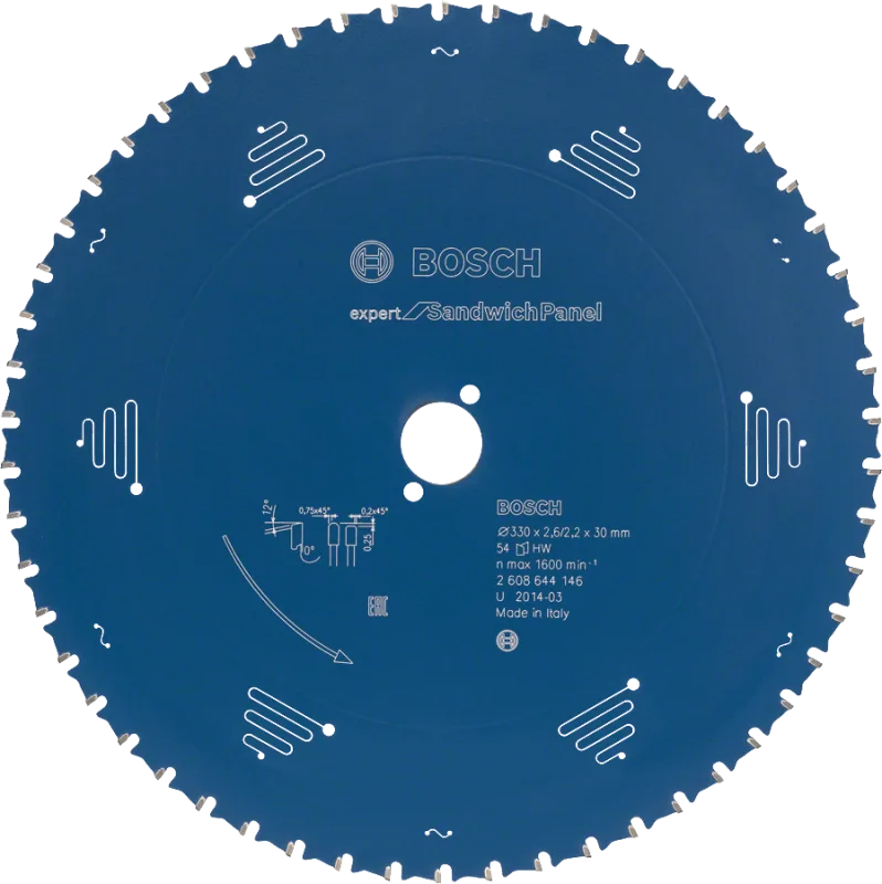 Hoja de sierra circular experto para el panel de sándwich. 350 x 30x 2.9 mm. 60