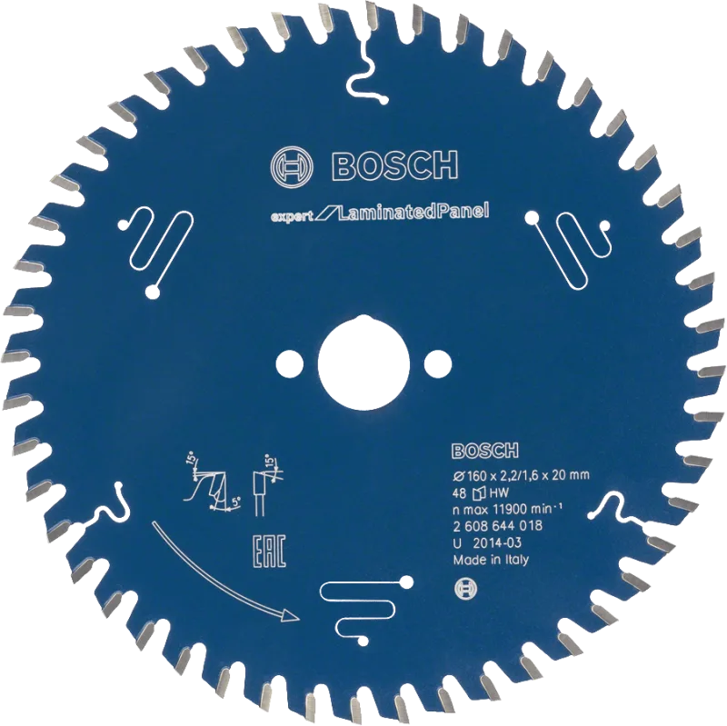 Hoja de sierra circular experto para paneles laminados. 190 x 30 x 2.6 mm. 60