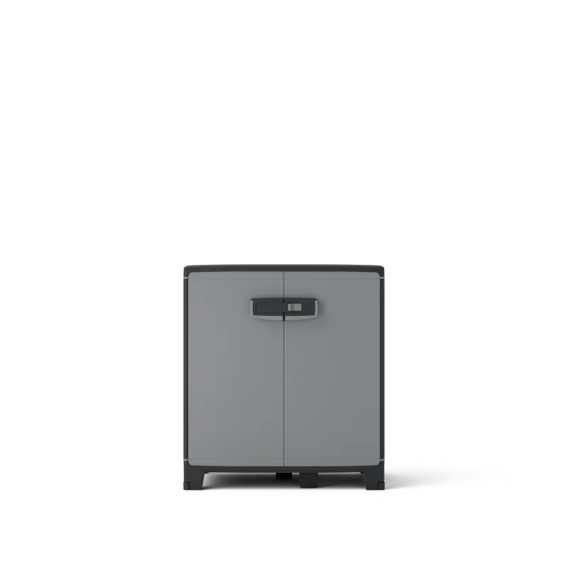 Armario bajo spaceo wendy xl 93x85x52 cm gris, negro