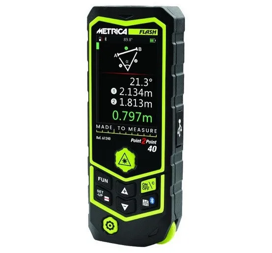 Medidor metrica flash point2point 40 40m - 61240 - metrica