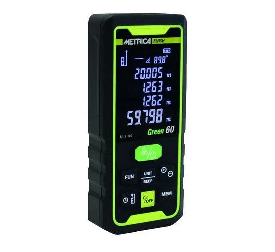 Telémetro láser metrica flash green 100 100m - 61100