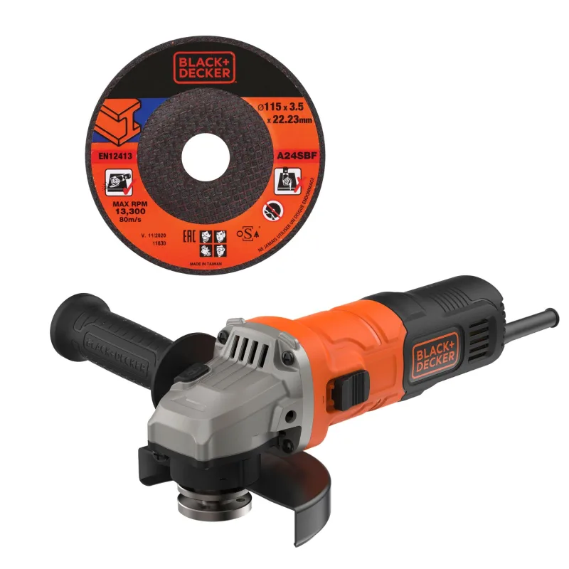 Amoladora con cable black+ decker adbeg115 760w dico 115mm + disco