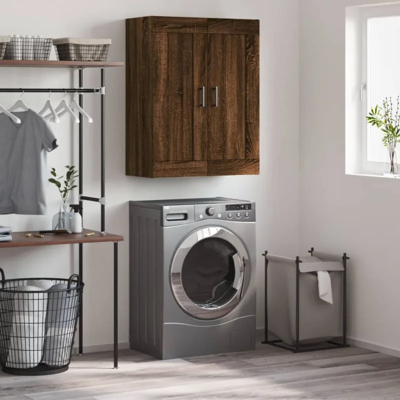 Vidaxl armario de pared madera ingeniería roble marrón 69,5x34x90 cm