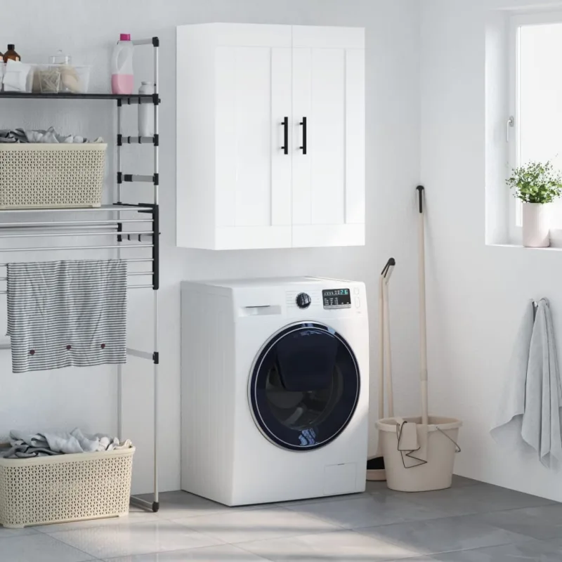 Vidaxl armario de pared madera de ingeniería blanco 69,5x34x90 cm