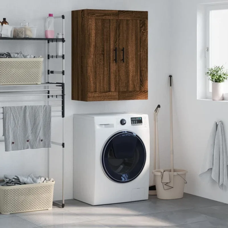 Vidaxl armario de pared madera ingeniería roble marrón 69,5x34x90 cm