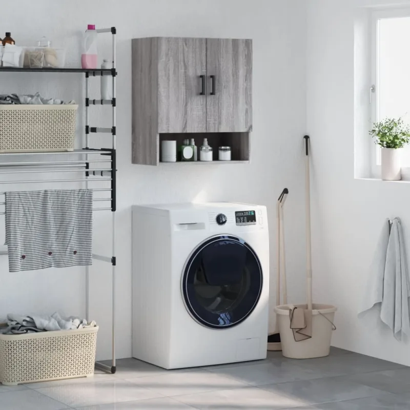 Vidaxl armario de pared madera de ingeniería gris sonoma 60x31x70 cm