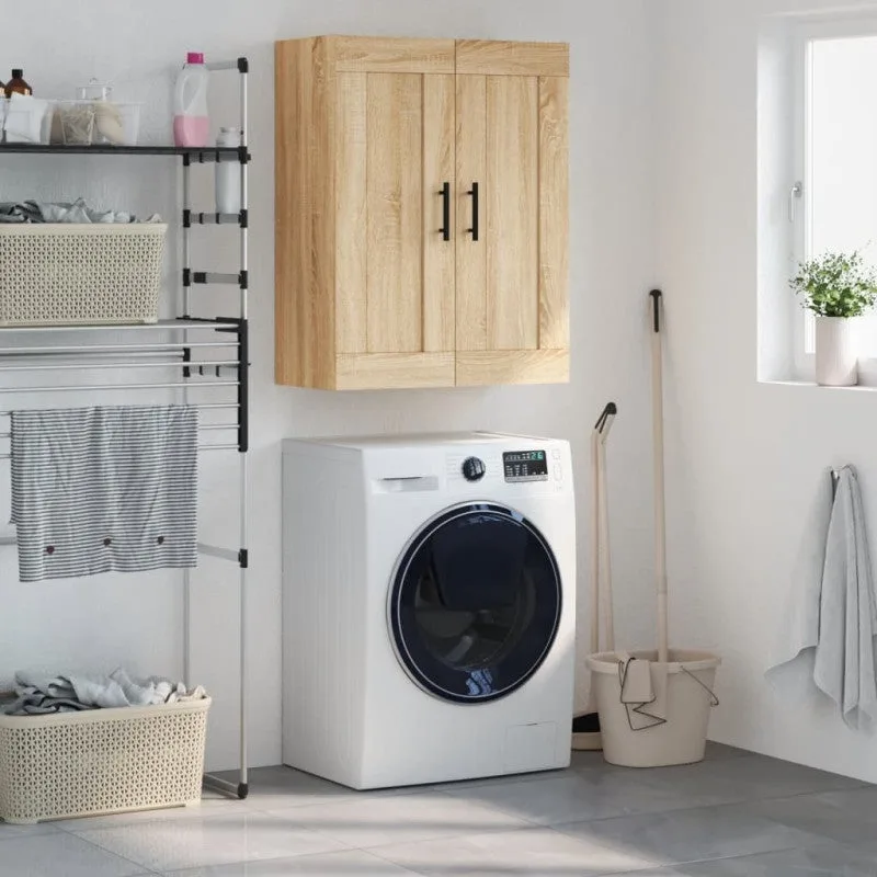 Vidaxl armario de pared madera ingeniería roble sonoma 69,5x34x90 cm