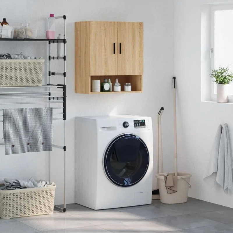 Vidaxl armario de pared madera de ingeniería roble sonoma 60x31x70 cm