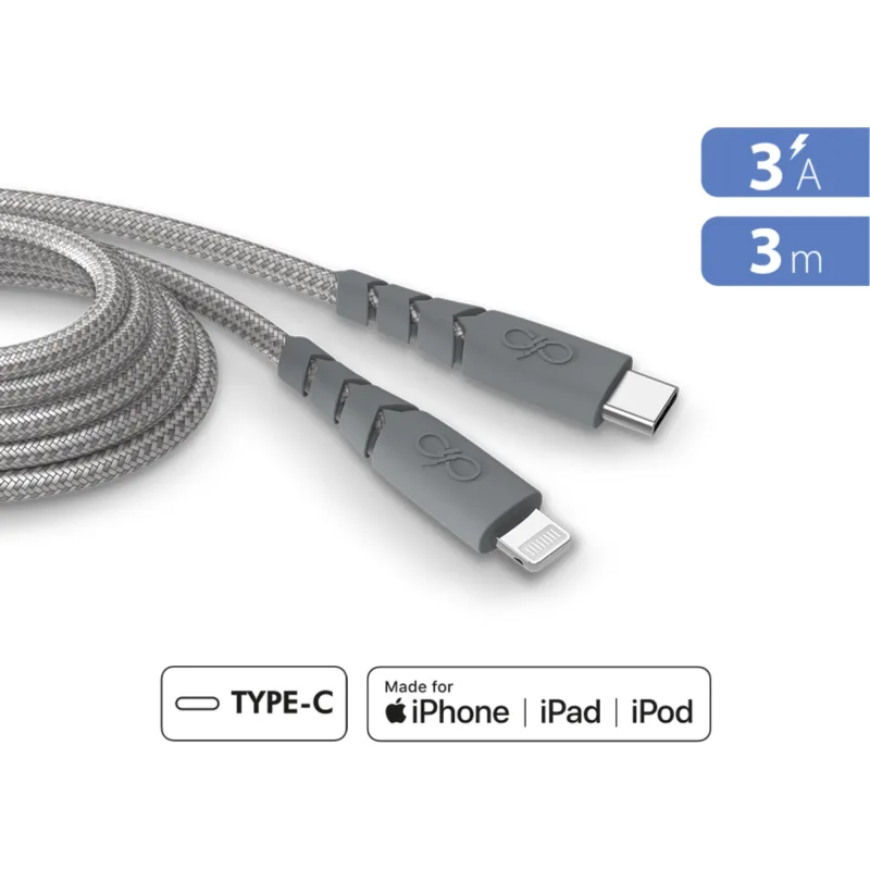 Cable usb-c/light ultra reforzado - 3m de 3 m