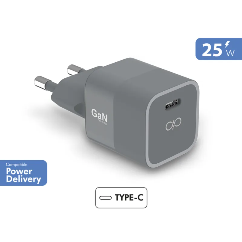 Cargador pared usb c 25w con conector