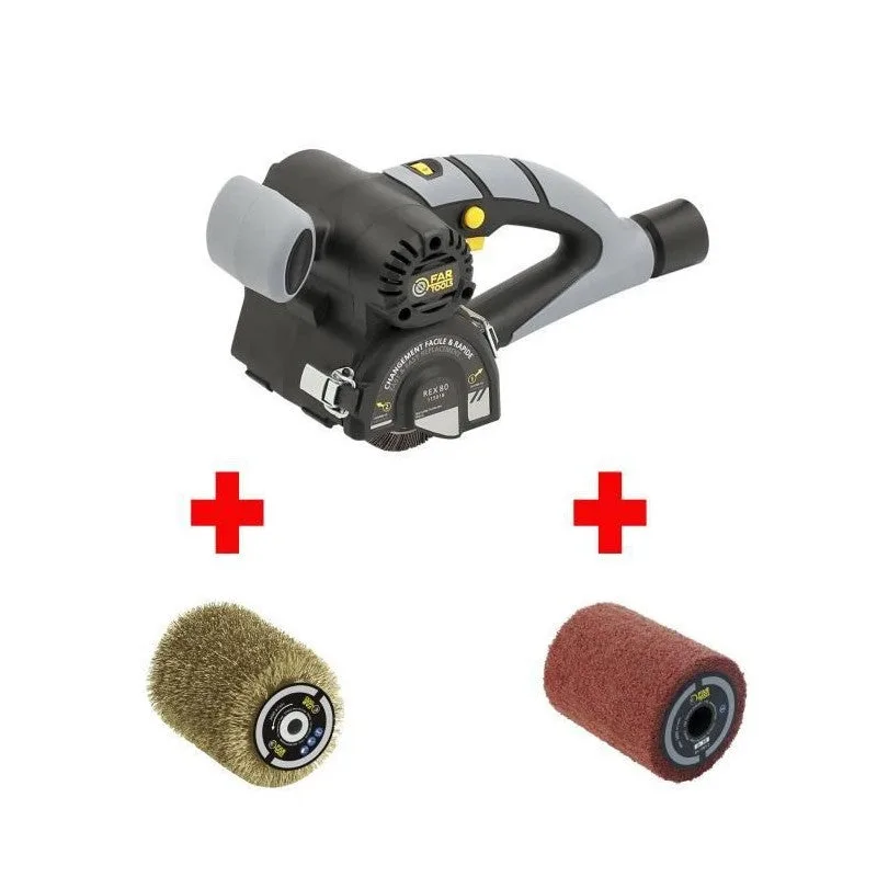 Fartools pack rex80 renovateur compact + brosse fil laitonne + + brosse fibre synthetique