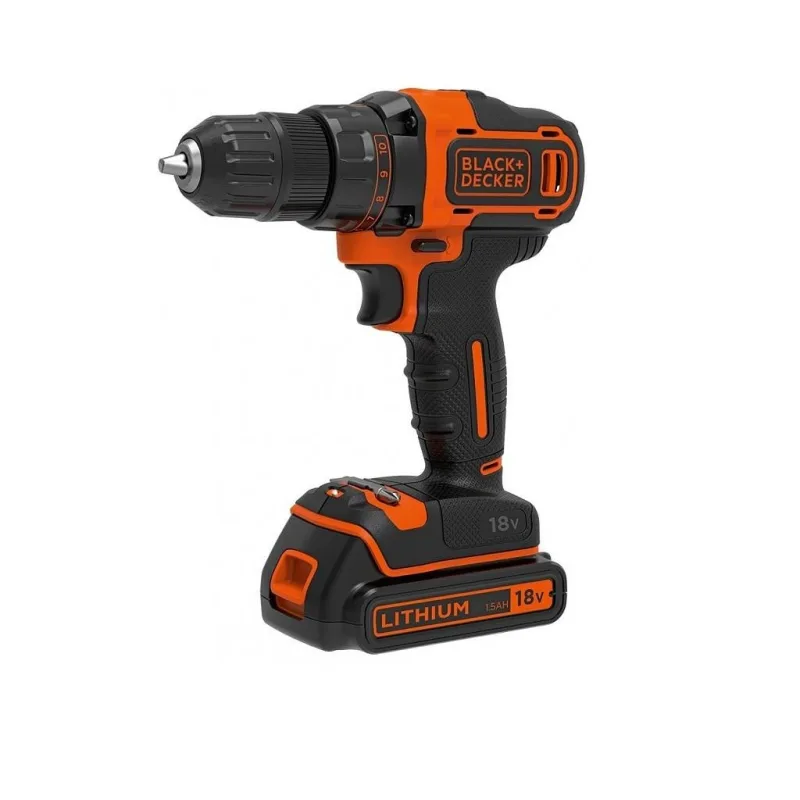 Black and decker - taladro atornillador a batería 18v 2 x 1.5ah 40nm con estuche - bdcdd186kb