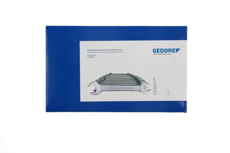 Gedore 6-122 iso jeu de clés plates doubles 12 pièces 6-34 mm