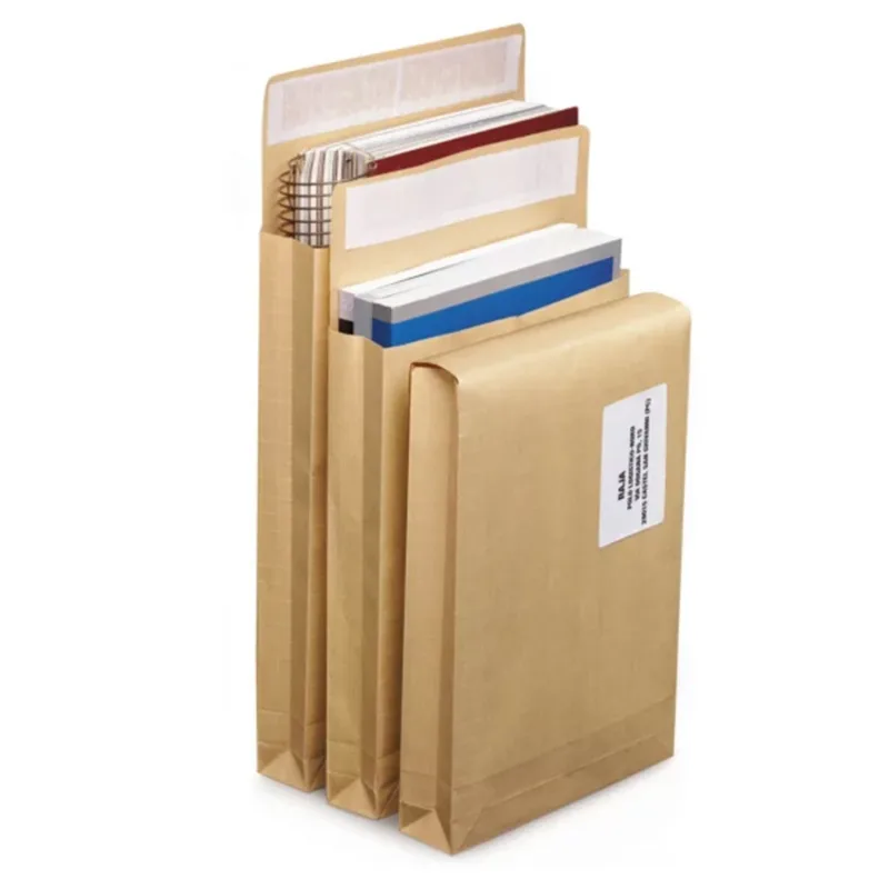 75 bolsillos desplegables kraft reforzados 26 x 28 cm