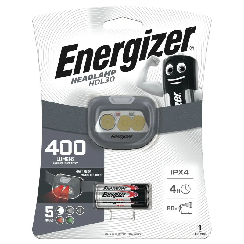 Linterna frontal energizer hdl30 400 lúmenes