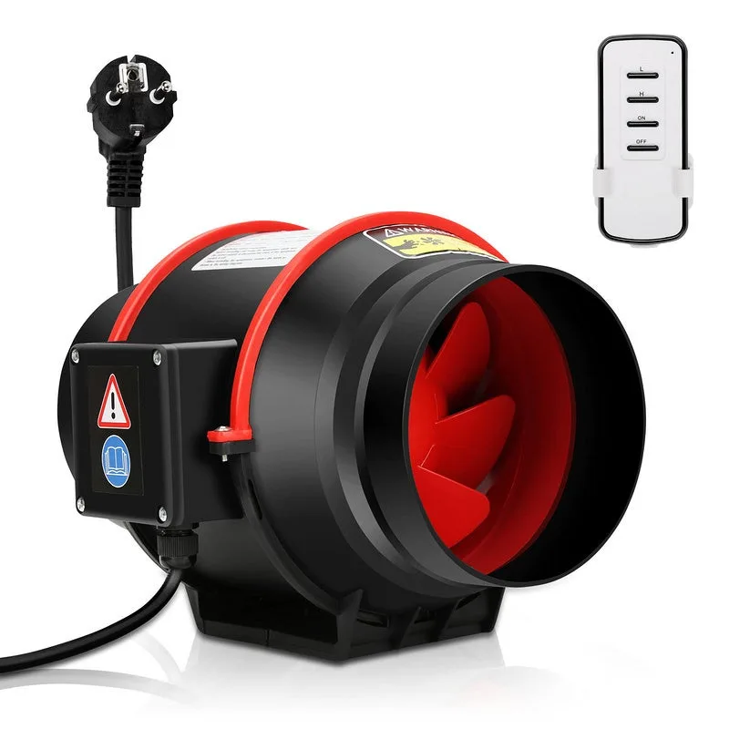 Ventilador de conducto de 100 mm/150 mm con control remoto, extractor de aire de conducto, ventilador axial de conducto, 310 m³/h - 100 mm
